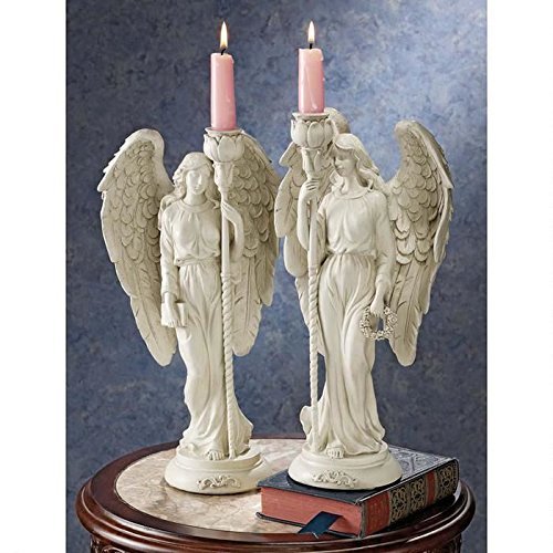 乐天商城 - Design Toscano Angels of Virtue Sculptural Candelabra (Set of 2)