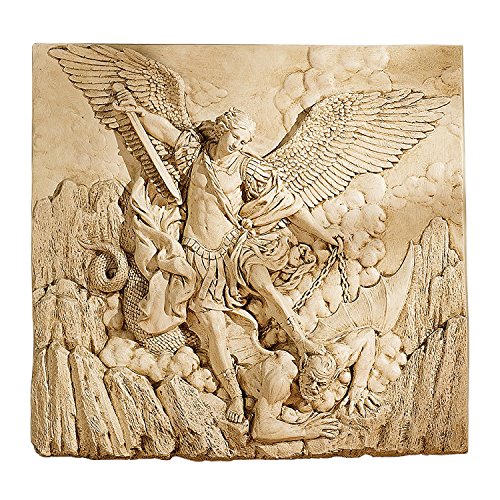 Design Toscano St. Michael the Archangel Sculptural Wall Frieze in Stone(3)