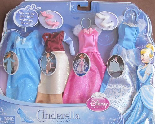 o[r[ Disney Princess CINDERELLA Total FAIRYTALE FASHIONS SET Fits BARBIE & Other 11.5