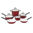 Cuisinart 59-10R Elements 10-Piece Cookware Set, Red