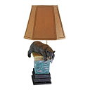 Design Toscano Black Bear at the Fishing Hole Sculptural Lamp