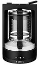 KRUPS KM4689 Moka Brewer Filter Coffee Maker, 10-Cup, Black