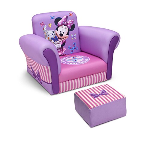 楽天ワールドセレクトショップDelta Children Upholstered Chair with Ottoman, Disney Minnie Mouse