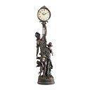 Design Toscano Grand-Scale Flora Sculptural Swinging Pendulum Clock in Antique Faux Bronze(3)
