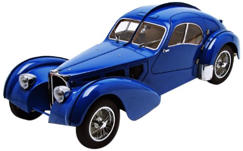 1938ブガッティ　57SCアトランティック・ブルー金属ワイヤスポークオートアート70943　 AUTOart社