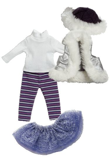 【商品名】【アドラ】スノーバニー - 毛皮のベスト/Adora赤ちゃん人形/ベビードール/抱き人形Snow Bunny - Furry Vest【カテゴリー】アドラ(Adora):幼児A用アクセサリ【商品詳細（英語）】Fitting most 18 dolls, this Adora fashion outfit is perfect for a little snow bunny! Complete with silver fur lined metallic colored vest, purple hat, striped leggings and layered skirt! Mix and match Adora fashion outfits for hours of fun and play! 【簡易翻訳】ほとんどの18人形を当てはめる、このアドラのファッションの服は少し雪のバニーに最適です！銀の毛皮裏地メタリック色のベスト、紫色の帽子、縞模様のレギンスとレイヤードスカート付きコンプリート！混合し、楽しい時間のためのアドラファッション衣装と一致するとプレイ！