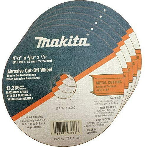 乐天商城 - Makita 724115-A-25 Cut Off Wheel 25-Pack 4-1/2-Inch マキタ