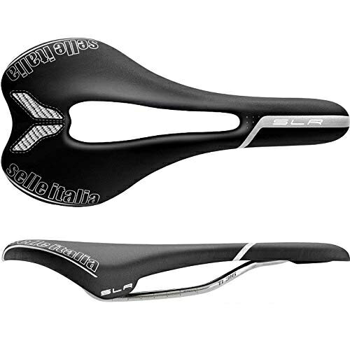 Selle Italia セライタリア SLR Flow Saddle フロー サドル with Ti 316 Rails レール-Black ブラック S