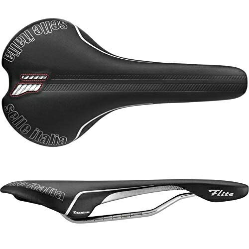 Selle Italia セライタリア Flite Saddle サドル with Titanium Rails チタニウムレール-Black ブラック