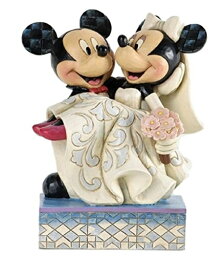 エネスコ disney ディズニー ミッキー ミニー ウエディング フィギュア 結婚式 木彫り風 【結婚祝い 結婚