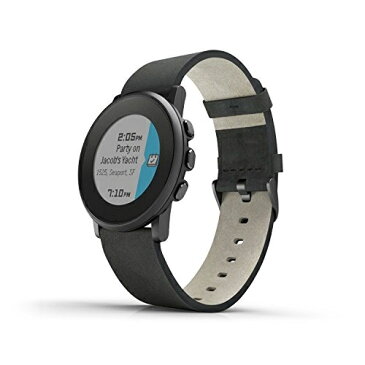 Pebble Time Round 極薄かつ超軽量の丸型スマートウォッチ「ペッブルタイム・ラウンド」Black