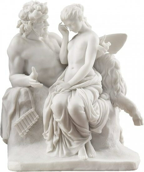 Design Toscano Pan Comforts Psyche Statue