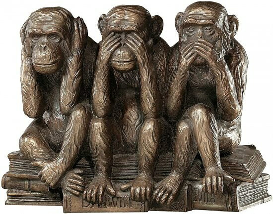 Design Toscano The Hear-No, See-No, Speak-No Evil Monkeys Statue in Faux Bronze