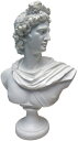 Design Toscano Apollo Belvedere 350-325 BC Bonded Marble Resin Sculptural Bust, White by Design To