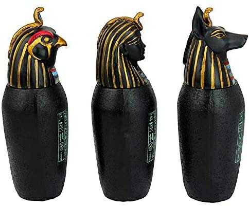 Design Toscano ファラオの墓のエジプトのカノピージャー 7.5インチ フルカラー [2]