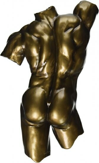 Design Toscano Anatomical Decipher Nude Torso Male Wall Sculpture