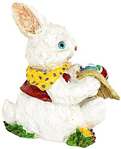 Design Toscano Mortimer The Bunny and his Easter Eggs Rabbit Statue フルカラー