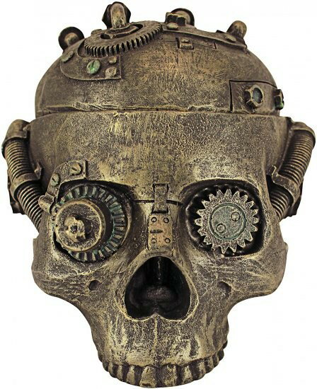 Design Toscano Steampunk Skull Containment Vessel by Design Toscano