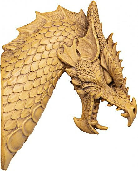 (Set of 2) - Design Toscano Head of the Beast Dragon Wall Sculpture - Set of 2