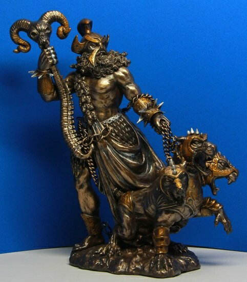 Greek God of Hadesアンダーワールドwith Cerberus Statue Pluto Roman Olympian by Pacific Giftware [2]