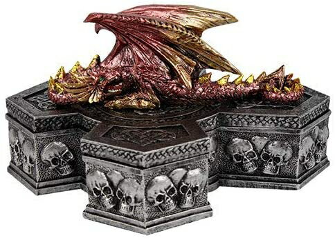 Pacific Giftware 中世ドラゴンジュエリーボックス ファンタジー 神話の蓋 十字架 ...