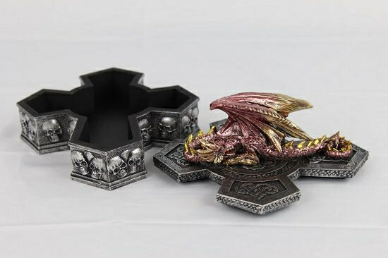Pacific Giftware 中世ドラゴンジュエリーボックス ファンタジー 神話の蓋 十字架 ...