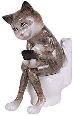 【商品名】Pacific Giftware レイジーキャットフィギュア トイレの上の携帯電話で遊べるトイレの中に隠れている【カテゴリー】ホーム・キッチン : 彫像【商品説明】概寸： デザイナー複合樹脂製、手描きと光沢仕上げ。 真実だ 灰色の猫は、トイレの上に携帯電話で遊ぶためにトイレの内部でフックを果たします。 この美しいフィギュアはご自宅にユニークなものになり、猫愛好家への素晴らしい贈り物になります。
