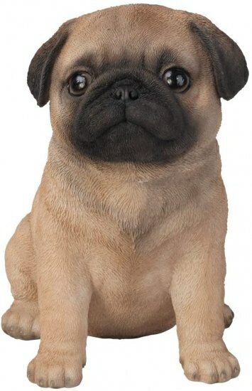 乐天商城 - Pacific Giftware 愛らしい座ったパグ 子犬 コレクティブル フィギュア 素晴らしい犬のような手描き 樹脂