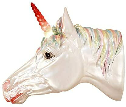 Pacific Giftware ホワイト ユニコーン ウォールプレート LEDホーン コレクターホームデコレーション 樹