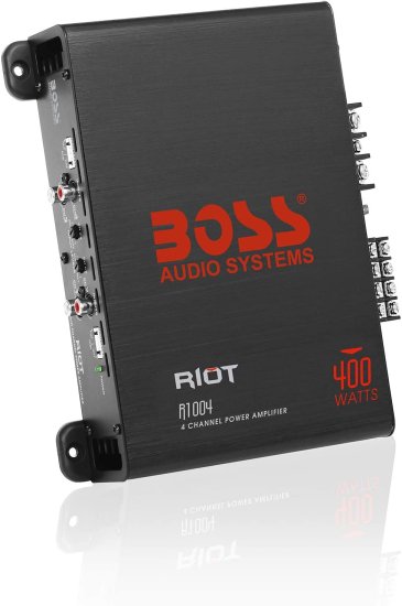 BOSS Audio システム R1004 4 チャンネル カーアンプ ? Riot シリーズ, 400W, フルレンジ, Class A/B, 2 Ohm Stable, IC (Integrated Circuit) Great