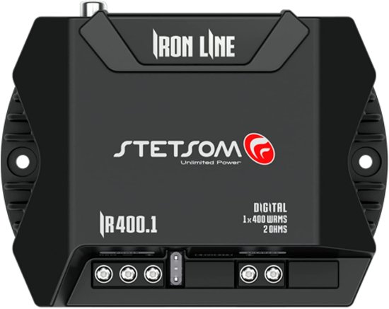 Stetsom IR 400.1 2 Ohms Compact デジタル Mono アンプ, Iron LINE, 400W RMS 400x1, 2Ω Stable, モノブロック デジタル カーオーディオ Amp TS, フ