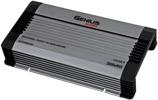 Genius Audio GTM-1000.1D Compact フルレンジ Powered カーアンプ モノブロック 2000W Max Class D 1 Ohm Stable with Power Protection システム an