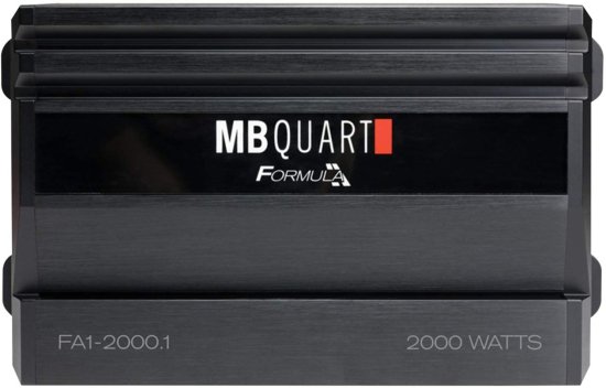 MB Quart FA1-2000.1 Mono チャンネル カーオーディオ アンプ (Black) - Class SQ Amp, 2000-Watt, 1 Ohm Stable, Variable Electronic クロスオーバ 1