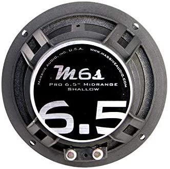 Massive Audio M6S MS シリーズ. 6.5 Inch, 300W, 4 Ohm Pro Audio ミッドレンジ Shallow Mount スピーカー for Cars, Stage and DJ Applications. So