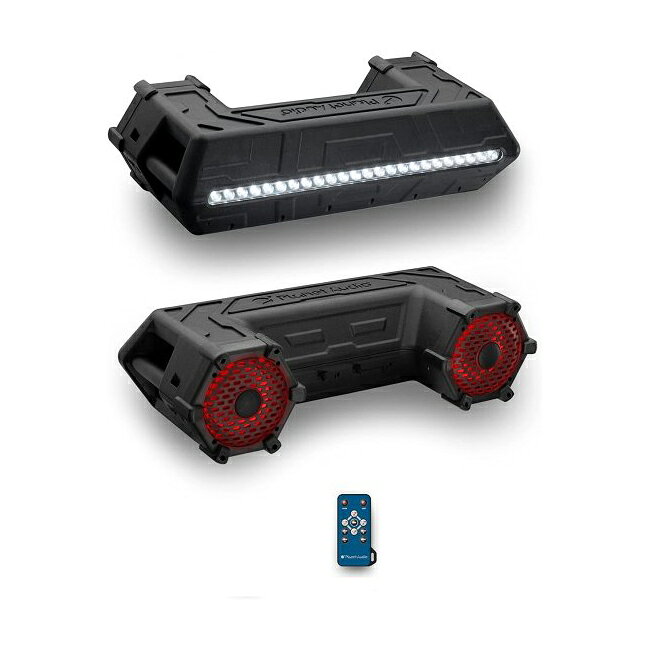 Planet Audio PATV65RGB ATV UTV 防水 Sound システム - 6.5 Inch スピーカー, 1.5 Inch ツイーター, Built-in アンプ, Bluetooth, LED Lightbar, RGB