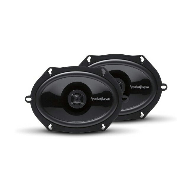 【商品名】Rockford Fosgate P1572 Punch 5"x7" 2-Way フルレンジ スピーカー (ペア) Rockford Fosgate P1572 Punch 5"x7" 2-Way Full Range Speaker (Pair)【カテゴリー】コアキシャルスピーカー(Car Coaxial Speakers) : Rockford Fosgate【商品説明】・The Punch P1572 is an impressive 2-way full-range speaker designed for fanatics who need a high quality factory replacement in an easy to install package ・The P1572 5”x7” 4-Ohm black speakers come as a pair, have a power handling of 60 Watts RMS/120 Watts Max and include mounting hardware and OEM adapter plate ・Featuring a PEI dome tweeter with built-in crossover and injection molded mineral filled polypropylene cone with butyl rubber surround that provides high output and accurate frequency reproduction ・FlexFit basket design utilizes slots instead of single screw sized holes that allow for a slight adjustment of the speaker when aligning with OEM mounting holes for a better fit ・Famous Rockford Fosgate build quality with a full 1-year warranty when purchased from an authorized Rockford Fosgate reseller ・5-by-7-inch full-range speaker with 120 watts maximum power handling (60 watts RMS) ・Mineral-filled and polypropylene injection molded cone with butyl rubber surround