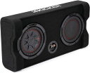 KICKER TRTP 8-inch (20cm) Thin Down Firing サブウーファー and Passive Radiator エンクロージャー, 2-Ohm, RoHS Compliant