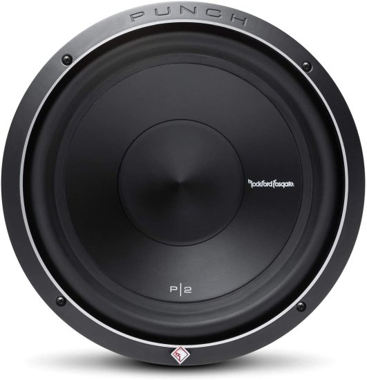 【商品名】Rockford Fosgate P2D2-12 Punch P2 DVC 2-Ohm 12-Inch 400-Watt RMS, 800-Watt Peak サブウーファー Rockford Fosgate P2D2-12 Punch P2 DVC 2-Ohm 12-Inch 400-Watt RMS, 800-Watt Peak Subwoofer【カテゴリー】コンポーネントサブウーファー(Car Component Subwoofers) : Rockford Fosgate【商品説明】・Rockford Fosgate has always been known as "The PUNCH" and the P2 car subwoofer series certainly continues with the tradition ・The Punch P2D2-12 is a 12” 2-Ohm DVC (dual voice coil) subwoofer with 400 Watts RMS / 800 Watts Max power handling and custom 10-AWG nickel plated push terminals ・Featuring a kevlar fiber reinforced paper cone that deliver bass impact you can feel, and our proprietary spider plateau venting design provides cooling of the voice coil to increase the woofer life ・Best used in standard sealed or vented enclosures {Sealed (Vb): 1.02 cu. ft. (28.8 Liters) / Vented (Vb): 1.79 cu. ft. (50.6 Liters) / Mounting Depth: 6.40 in. (162 mm) / Cutout Diameter: 11.22 in. (285 mm) ・Famous Rockford Fosgate build quality with a full 1-year warranty when purchased from an authorized Rockford Fosgate reseller ・12-inch, dual 2-ohm subwoofer with 800 watts maximum power handling (400 watts RMS) ・Kevlar fiber reinforced paper cone with high-density poly-foam surround