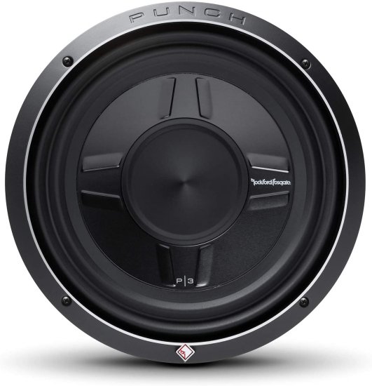 【商品名】Rockford Fosgate P3SD4-12 Punch P3S 12" 4-Ohm DVC Shallow サブウーファー Rockford Fosgate P3SD4-12 Punch P3S 12" 4-Ohm DVC Shallow Subwoofer【カテゴリー】コンポーネントサブウーファー(Car Component Subwoofers) : Rockford Fosgate【商品説明】・The Rockford Fosgate P3S series shallow mount subwoofers deliver Punch, designed to deliver big bass in a tight space, with its low profile mounting depth design ・The Punch P3SD4-12 is a slim 12” 4-Ohm DVC (dual voice coil) subwoofer with 400 Watts RMS / 800 Watts Max power handling and custom 10-AWG nickel plated push terminals ・Featuring anodized aluminum cones and dustcaps, with a unique spider venting design to keep the motor cooler and a new hybrid stamp-cast basket providing super strength while minimizing weight and resonance ・Optimized for both sealed and vented enclosures {Sealed (Vb): 1.0 cu. ft. (28.3 Liters) / Vented (Vb): 1.25 cu. ft. (35.3 Liters) / Mounting Depth: 3.65 in. (92.5 mm) / Cutout Diameter: 11.22 in. (285.0 mm)} ・Famous Rockford Fosgate build quality with a full 1-year warranty when purchased from an authorized Rockford Fosgate reseller