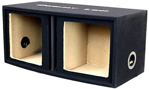 DEEJAY LED Double 15-in Vented Square Woofer Empty カースピーカー Box - 2X15SQUAREVENTED,Black