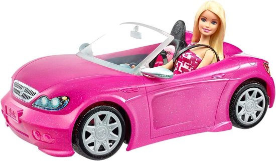 House, Building - Barbie バービーコンバーチブルと人形パック、Pink