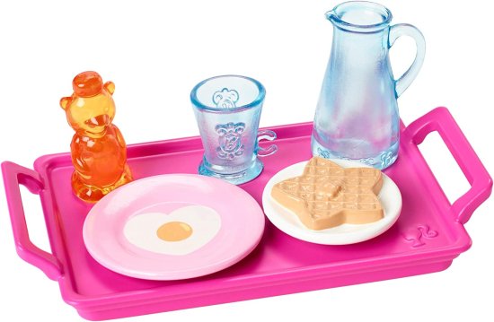 Barbie バービーアクセサリーパック、朝食、スパまたはペットの子犬のテーマ4?6個