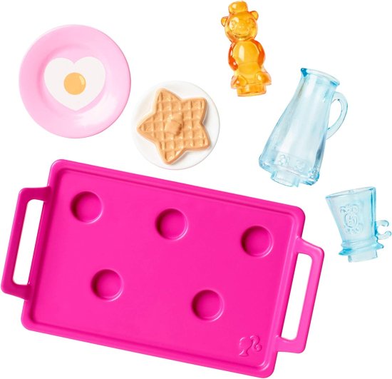 ワールドセレクトショップのBarbie バービーアクセサリーパック、朝食、スパまたはペットの子犬のテーマ4?6個｜アングル2