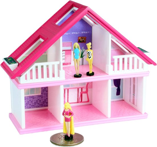 Other - Barbie 世界最小のバービードリームハウス - 古典的なおもちゃのミニチュアバージョン - 小さなプレイ可能で正確な小さなレプリカ - ミニバービーとレトロ装飾