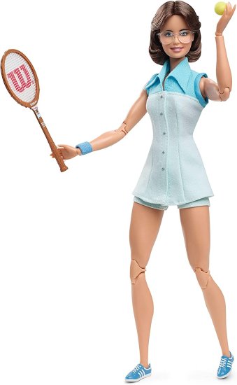 Other - Barbie バービーインスピレーション女性シリーズビリージャンキングコレクティブルドール、約12インチ、テニスドレスとアクセサリーを着て、人形スタンドと信