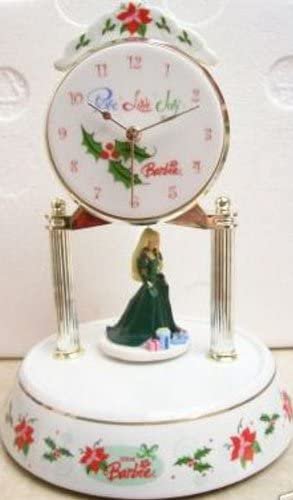 Barbie 2004年のホリデーバービーイングリーンドレス9インチ磁器記念時計