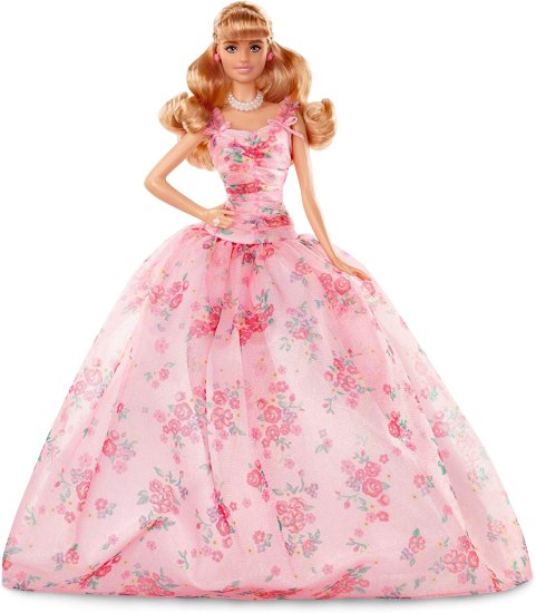 【商品名】Barbie バービーの誕生日は人形を望みますBarbie Birthday Wishes Doll【商品説明】・Birthday Wishes Barbie doll is excited to join your celebration! ・Barbie doll wears a festive pink gown with a floral overlay and sweet details, like ruching at the bodice, ruffled sleeves and bow accents. ・To finish the look, Barbie doll wears rosy earrings and an elegant "pearl" ring . ・Packaging features space to write a personalized message or birthday wish, making Birthday Wishes Barbie doll the ideal gift. ・May this be your best birthday yet with Birthday Wishes Barbie doll!