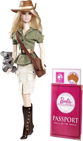 乐天商城 - Barbie 世界オーストラリア人形のバービーコレクタードール