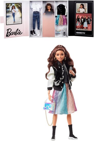 Barbie バービーの署名@バービーstyle 2つのトップ、スカート、ジーンズ、ジャケット、2組の靴とアクセサリー、コレクターへのギフトを備えた完全にポーズ可能