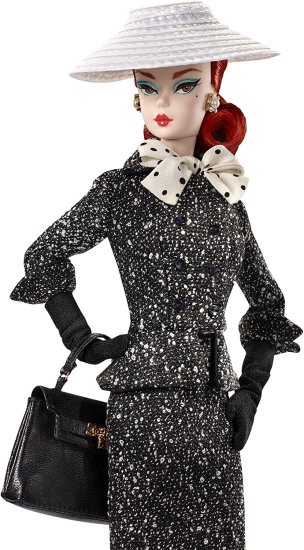 Barbie 黒と白のツイードスーツバービー人形